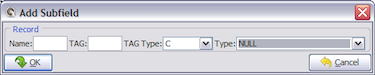 Format Editor Add Subfield Dialog