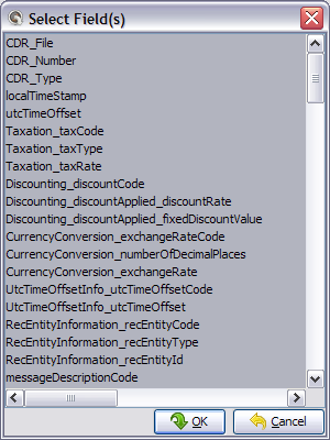 Select Field Dialog